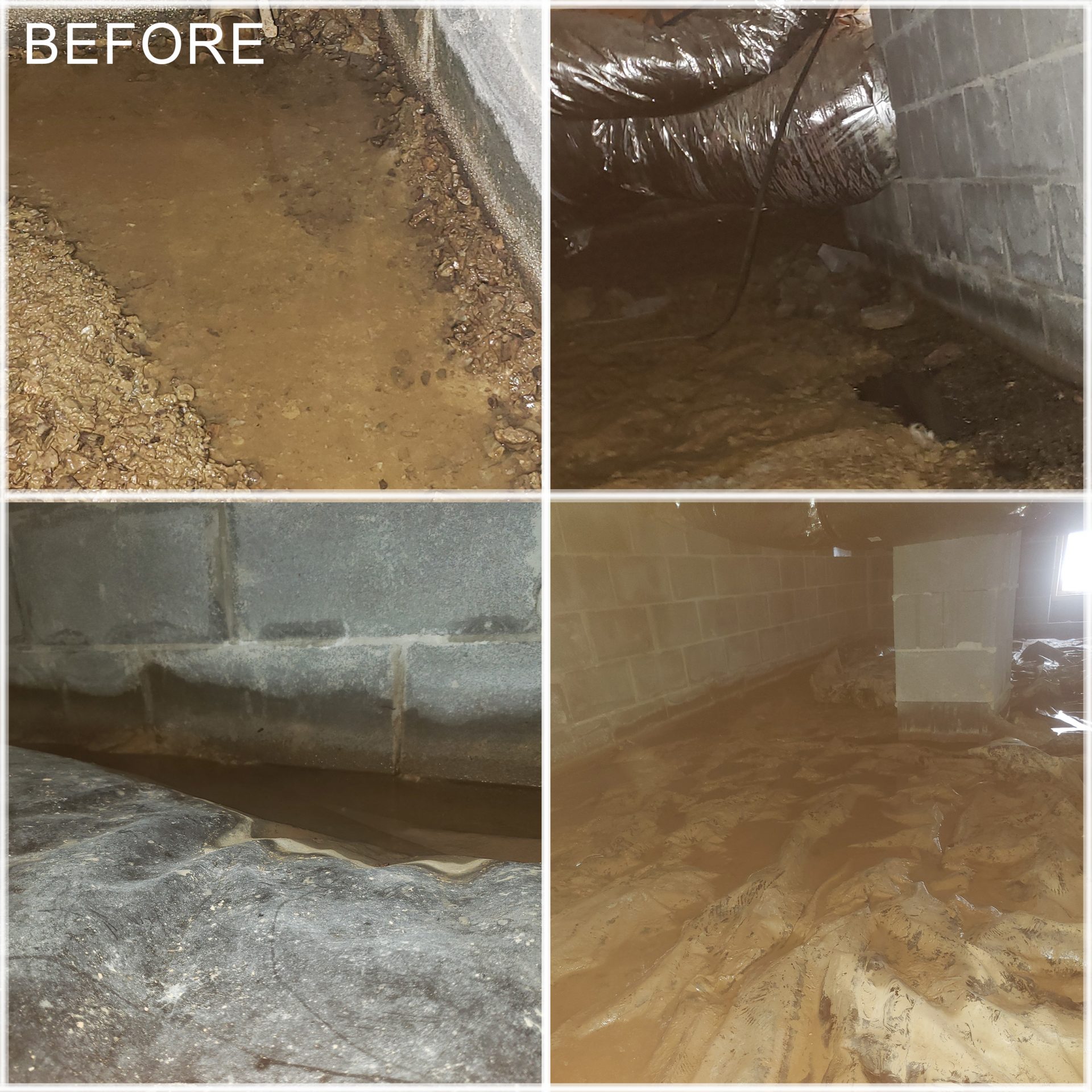 East Tennessee Crawl Space Before Encapsulation